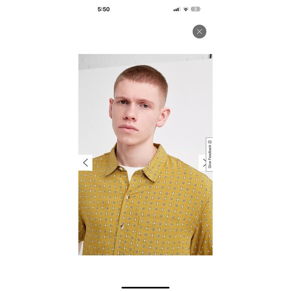 NWOT Urban Outfitters Geo Print Short-Sleeve Foulard Medium - Picture 4 of 4